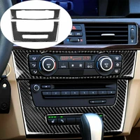 carbon fiber car interior cd panel cover 3d sticker trim for bmw 3 series e90 e92 e93 2005 2012