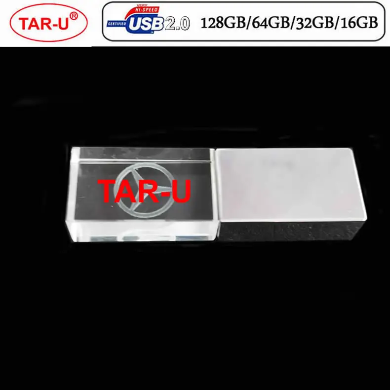 Креативный брендовый Автомобильный логотип 64 ГБ 32 16 Хрустальный USB флэш