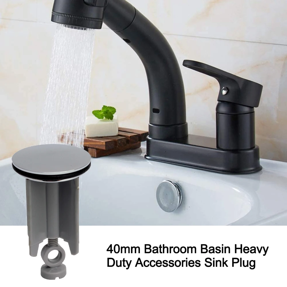 

40mm Waste Home Kitchen Accessories Heavy Duty Universal Bathroom Basin Drainage Replacement Part Bidet Sink Plug Chrome Plated