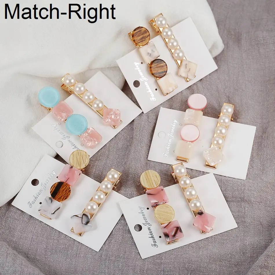 Подходящая правая жемчужная заколка для волос заколки стильные украшения краба