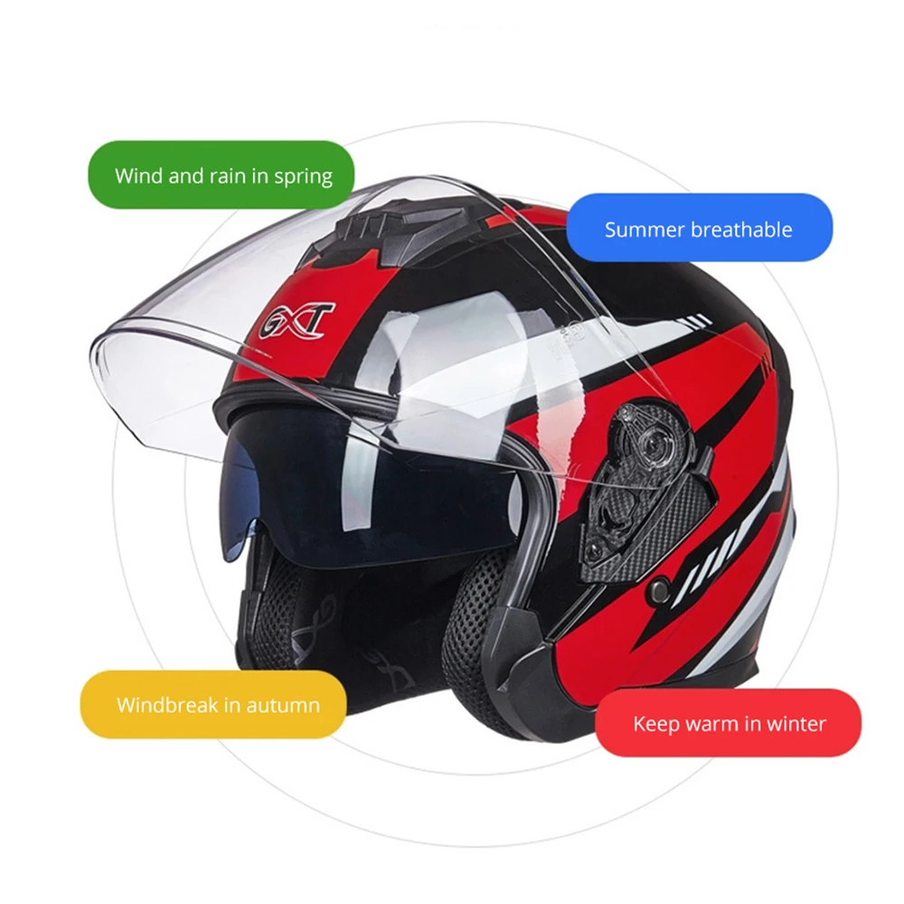 Мотоциклетный шлем GXT для мужчин мотоциклетный с полулицевой поверхностью