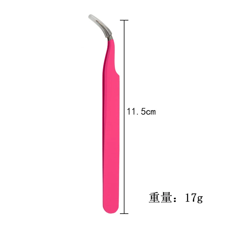 Модные розовые красные нержавеющая сталь tweezers инструменты для наращивания ресниц прямые изогнутые Профессиональные портативные брови самодельный пинцет