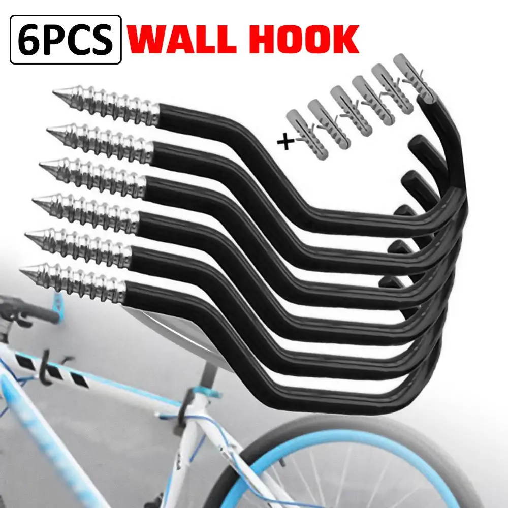 

6pcs 4pcs Bike Wall Stand Holder Large Road Bicycle Storage Hooks Wall Mount Bike Cycle Hanger Brackets Cycling Bicycle Parts