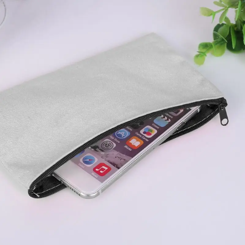 

10Pcs DIY Craft Blank Bag Canvas Makeup Pencil Pouch Multipurpose Pencil Case