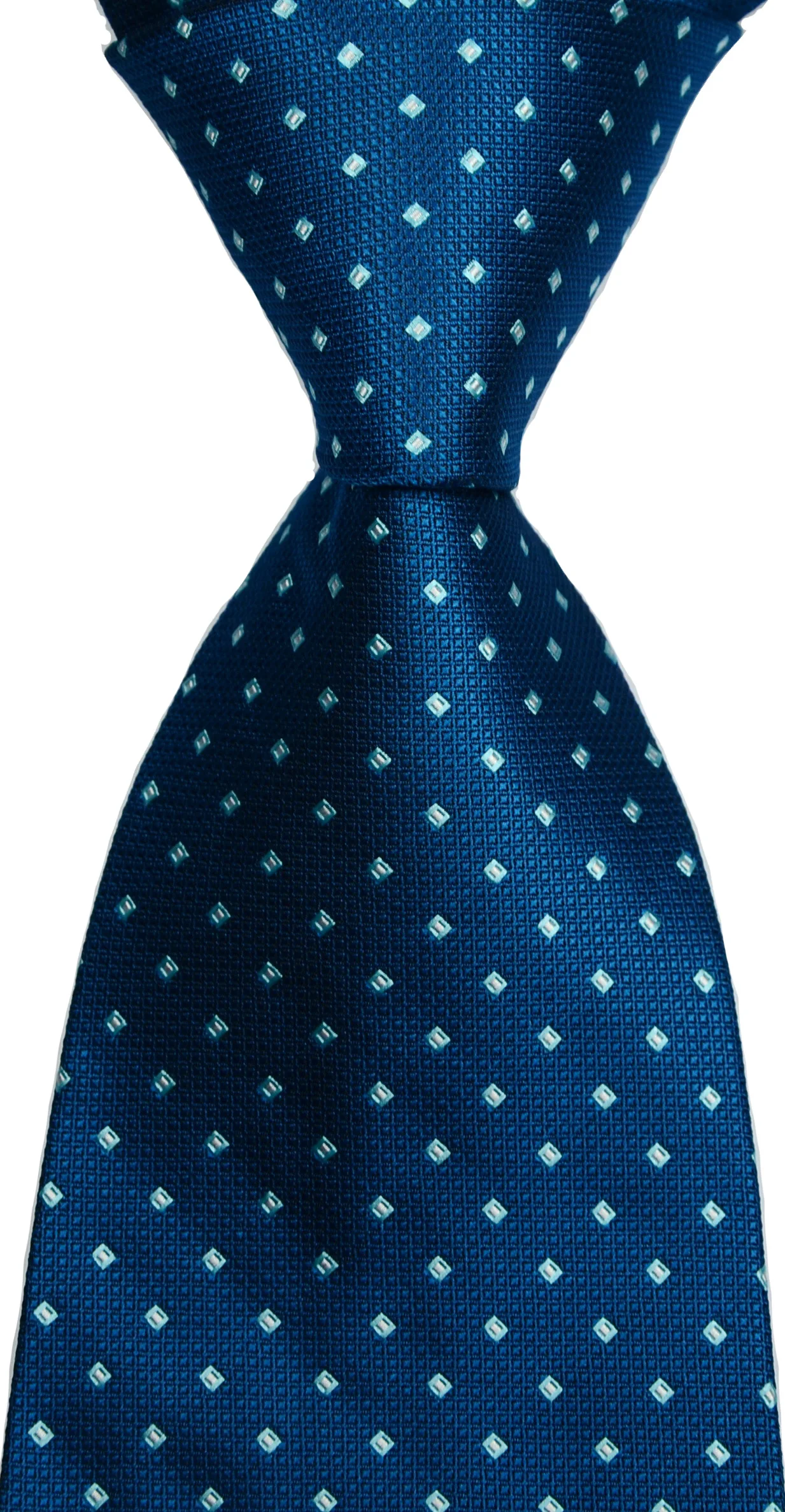 Шелковый клетчатый галстук для мужской темно синий Белый Жаккардовый вечерние