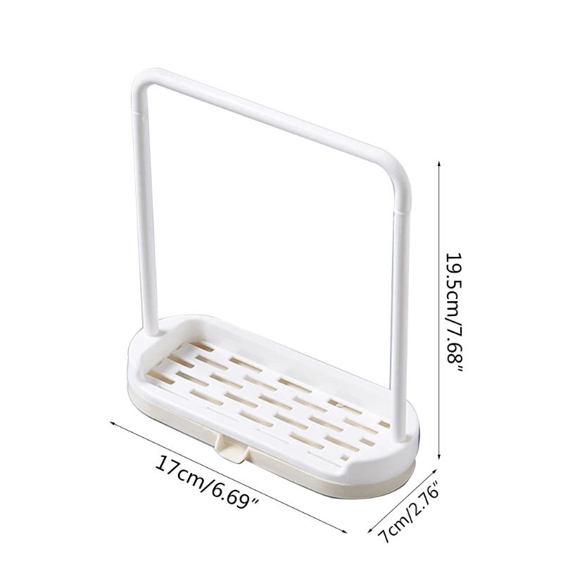 

Dishcloth Shelf Sink Sponge Soap Holder Kitchen Bathroom Rag Drain Storage Rack