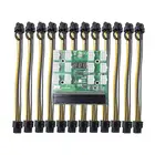 Коммутационная плата модуля питания с 12 шт. 6-контактным на 8-контактный (6 + 2) контактный кабель питания для HP 1200 Вт 750 Вт PSU GPU Mining Ethereum