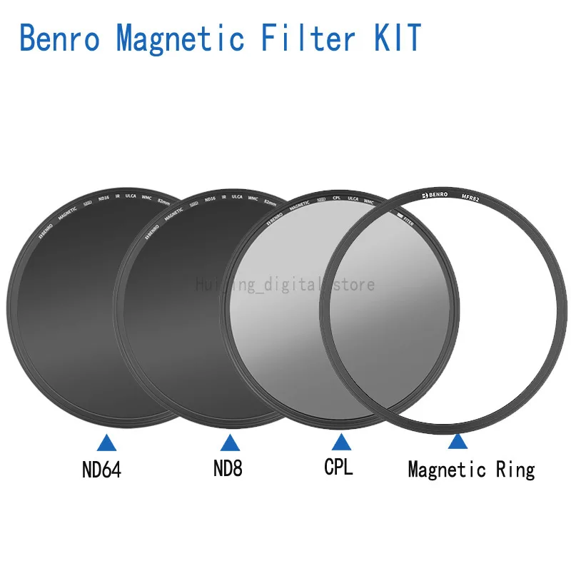 

Benro 82 мм набор магнитных круговых фильтров cpl + ND64 + ND8 + магнитные кольца фильтры для объектива камеры