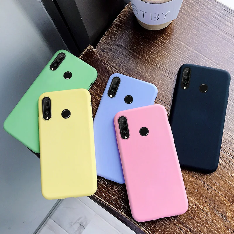 Матовый Силиконовый чехол для телефона Huawei Nova 5 5i 4 4e 3 3i 3e 2s 2 Plus карамельных цветов