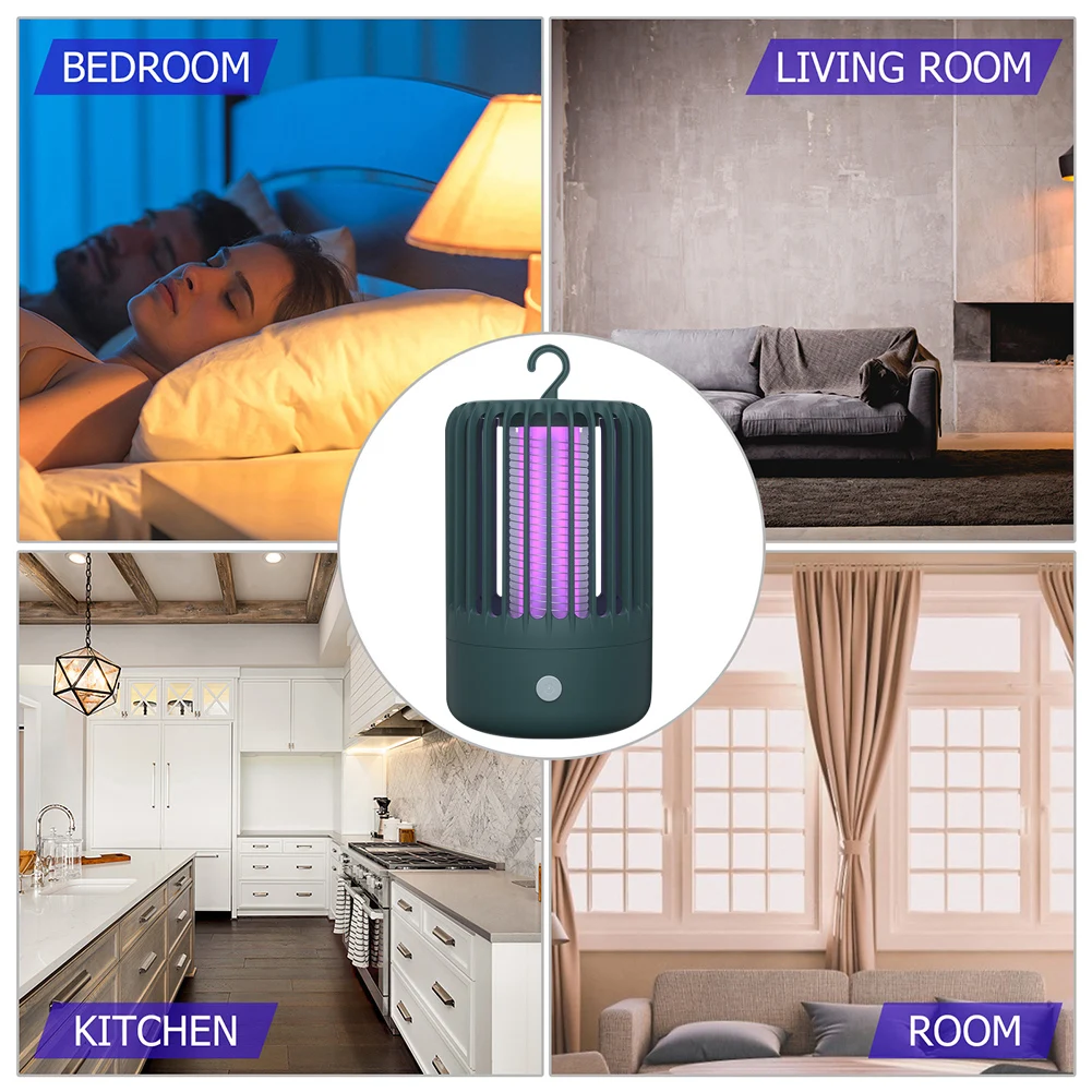 

2 in 1 Electric Fly Bug Insect Zapper Trap LED Light Mute Silent Pest Control Mosquito Repellent Killer Lamp for Home Room