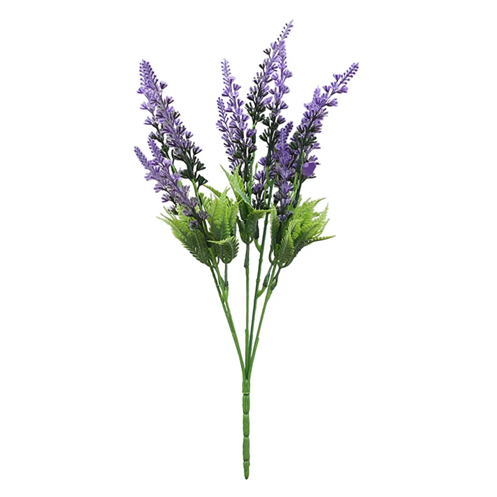 

Fake Bouquet Artificial Lavender Bouquets Simulation Plants Decor Wedding Romantic Garden Faux Purple Indoor Home Party Flowers