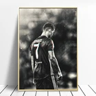 Ретро-постер с изображением футбола Криштиану Роналду, игрока, Картина на холсте для комнаты, Настенная картина, украшение для дома