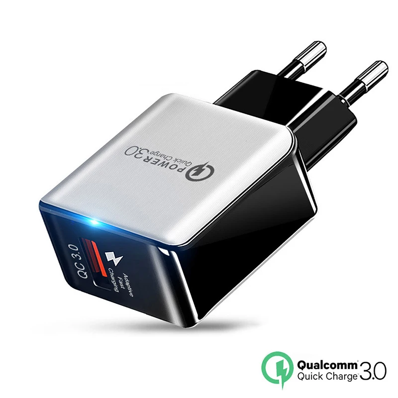 Зарядное устройство QC 3 0 USB быстрая зарядка для iphone 7 8 портативное зарядное