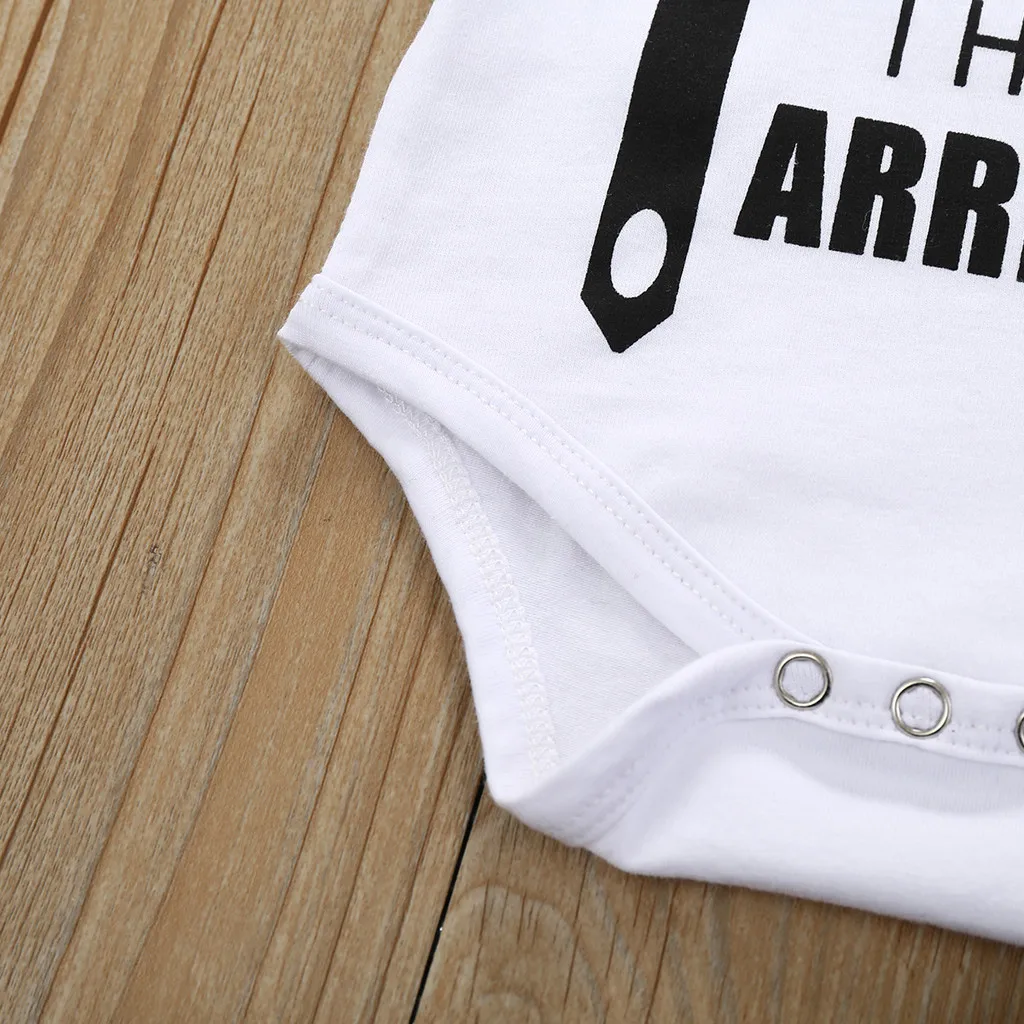 Летний комплект одежды для новорожденных мальчиков комбинезон с буквенным