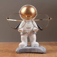 astronaut glasses holder creative mini spacemen ornaments figurines glasses frame display stand office crafts decoration