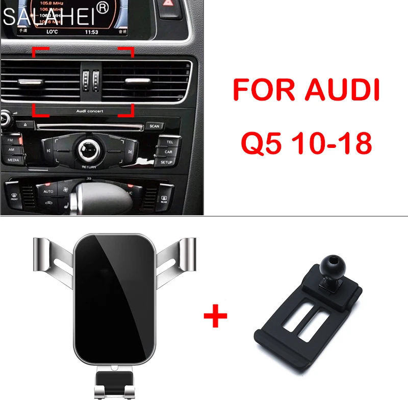 

Mobile Phone Holder For Audi Q5 2017 2016 2015 2014 2013 2012 2011 2010 Dashboard Mount GPS Phone Holder Clip Clamp Stand In Car