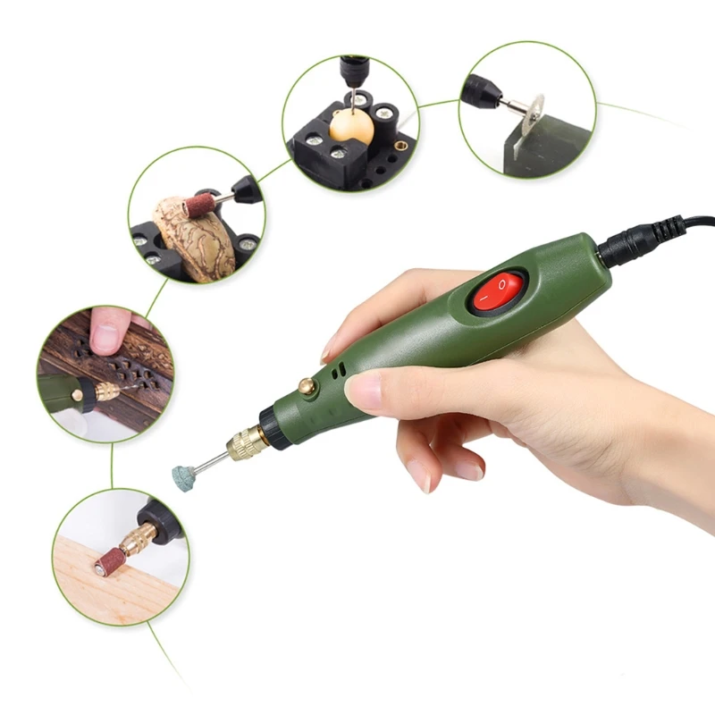 

Mini Electric Drill Grinder Set Epoxy Resin DIY Crafts Jewelry Making Power Tool C7AE