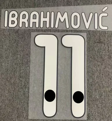 

2011-2012 #11 Ibrahimovic Nameset Printing Soccer Patch Badge