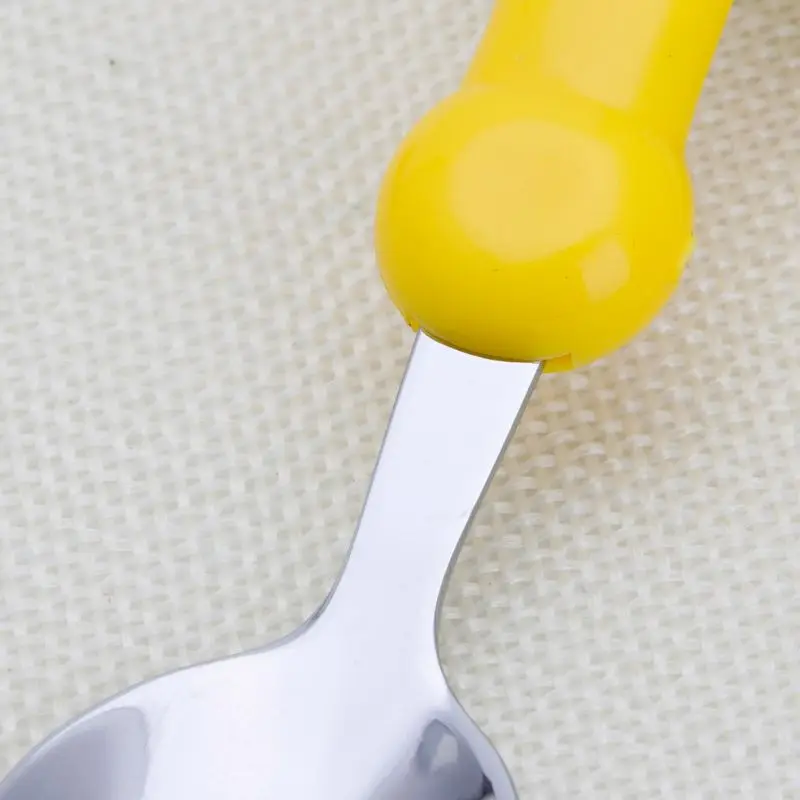 

Kids Baby Cartoon Fork and Spoon Set Tableware Stainless Steel Forks + Spoons C5AA