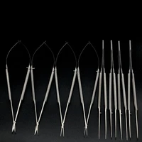 ophthalmology microscopic stainless steel tweezers fine needle holder scissors round handle surgery surgical tools and instrumen