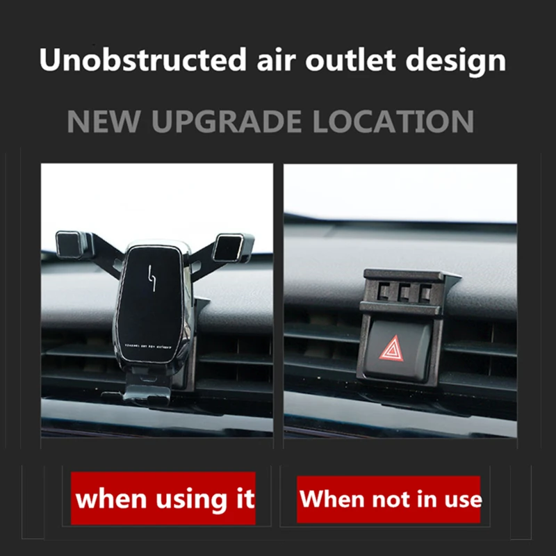 

Wireless Charging Car Mobile Phone Holder For TOYOTA CAMRY 2020 Air Vent Mount Bracket Cell Phone Holder Clip Stand