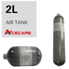 Acecare 2L Mini Scuba Tank, Пейнтбольный бак Hpa, цилиндрический баллон из углеродного волокна 4500Psi Pcp Air RifleAir Condor для дайвингаохоты, Airgun