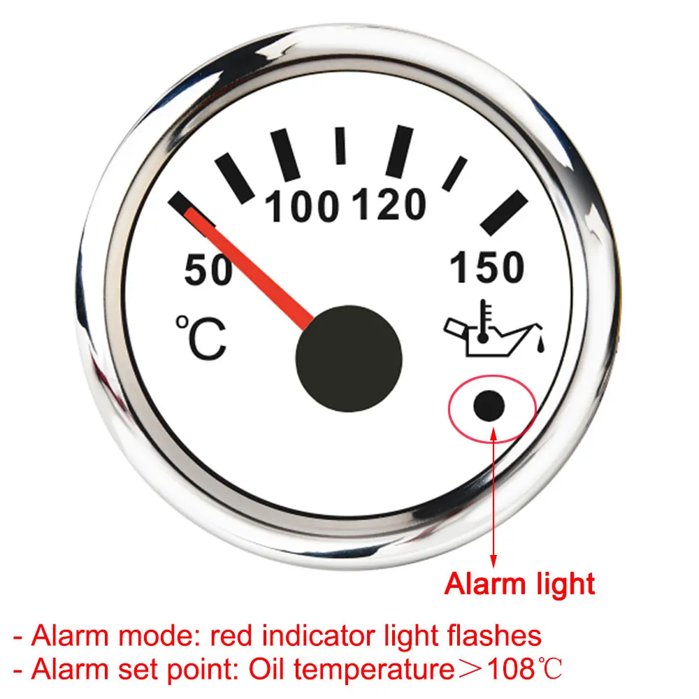 2 '❒ мм морской катер красный светодиодный измеритель температуры масла с