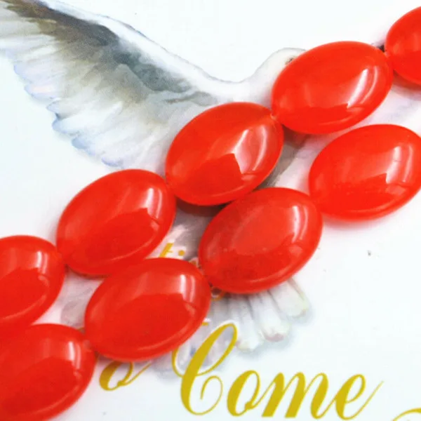 

New 13x18mm Orange Red ruby Oval Gemstones Loose Beads 15 "AAA
