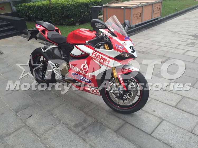 

Injection New ABS Motorcycle Whole Fairings Kit Fit for Ducati 899 1199 Panigale 2012 2013 2014 12 13 14 Bodywork set Red Cool