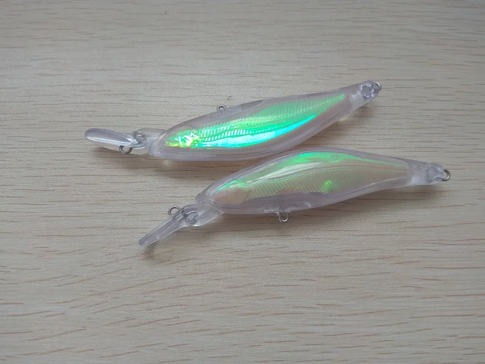 10 шт. неокрашенные рыболовные приманки для тела Minnow жесткие рыбалки воблер