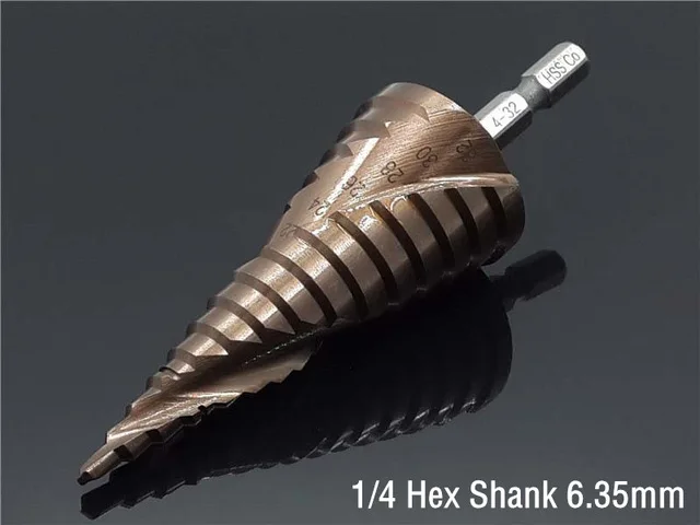 

M35 HSS Co Step Drill Bit Cobalt Cone Drill Bits 6-25 3-12/13 4-12/20/22/32mm Wood Stainless Steel Metal Hole Saw Tool Set Hex