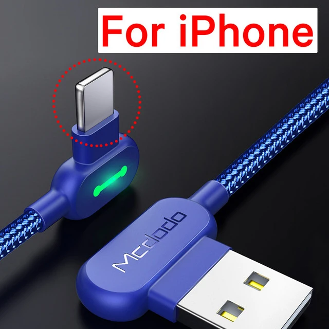 For iPhone Blue MCDODO USB кабель для iPhone 11 Pro MAX XS XR X 8 7 6 6s S Plus 5 кабель для быстрой зарядки кабель для зарядки мобильного телефона кабель для передачи данных - Цвет: For iPhone Blue
