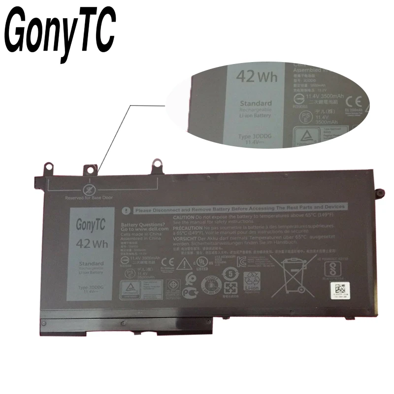 GONYTC оригинальный мобильный телефон 3DDDG GJKNX GD1JP Аккумулятор для ноутбука Dell Latitude 5280