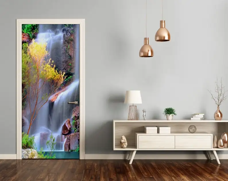 

Наклейка на дверь, водостойкая, водостойкая, с водопадом