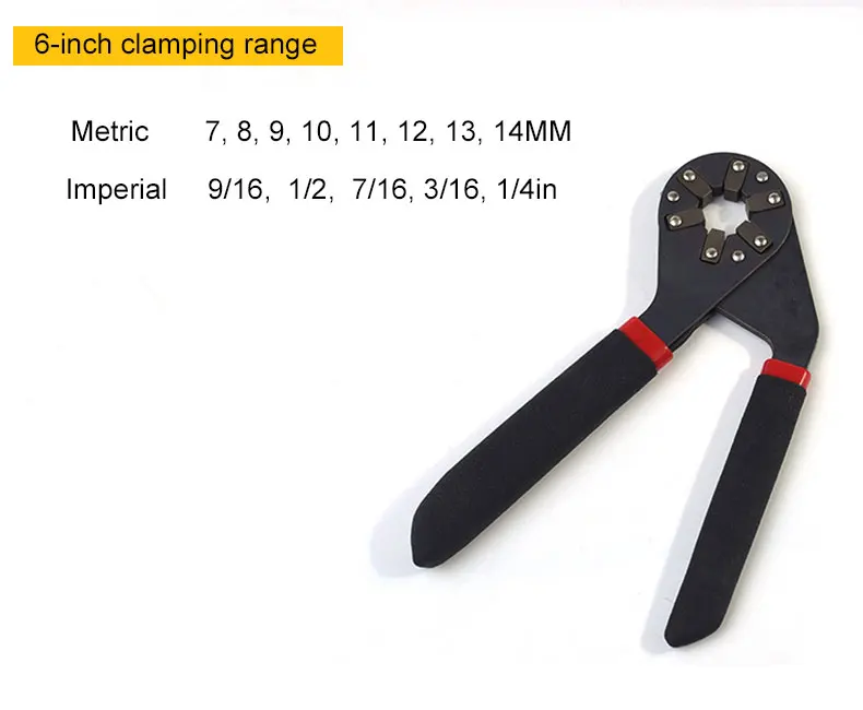 6 inch 6/8 дюймов Регулируемый внешний шестигранный гаечный ключ универсальный гаечный ключ домашняя Ручка инструмент для ремонта - Цвет: 6 inch