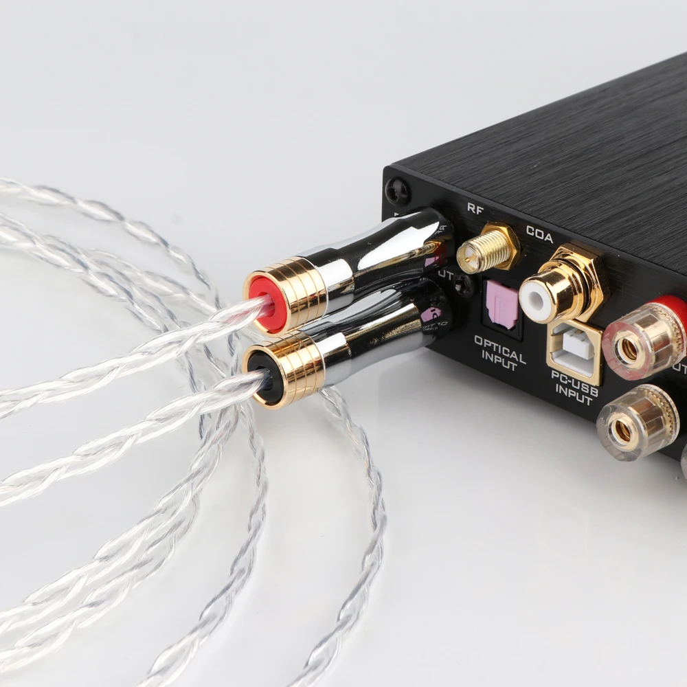 Hifi 8N OCC медный посеребренный RCA к кабелю штекер аудио кабелю|Кабели VGA| |