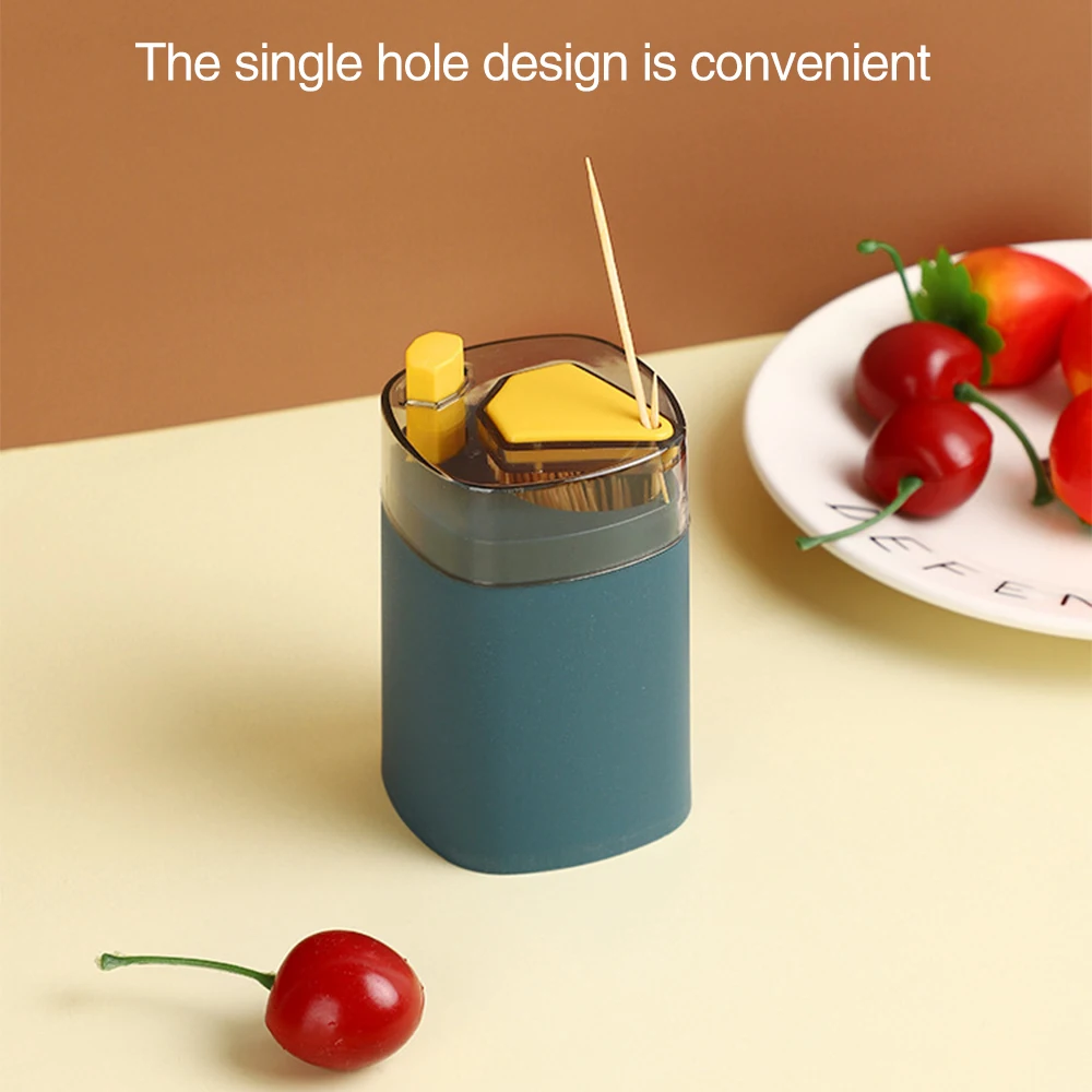 

Portable Automatic Pop-up Toothpick Box Holder Container Toothpick Dispenser Automatic Cotton Swab Organizer Decoration