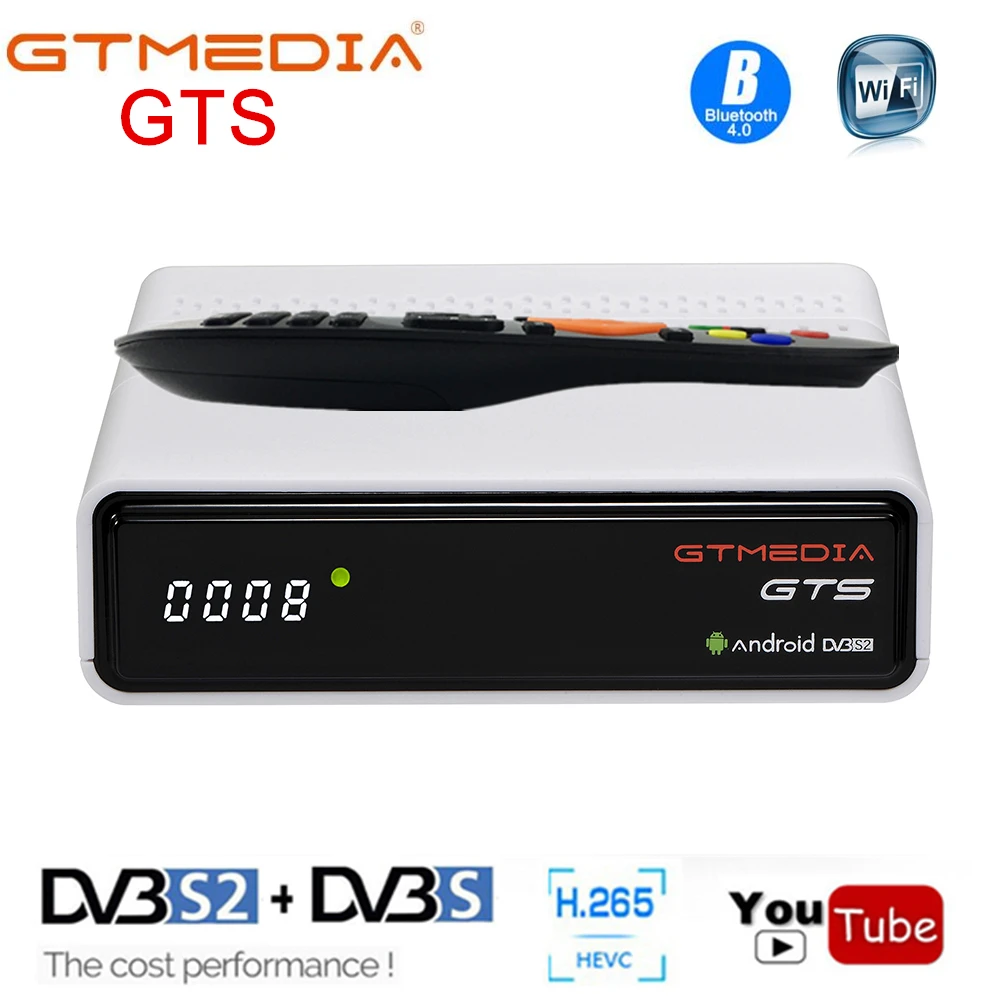 Freesat GTmedia GTS Android 6 0 4K Smart TV BOX Amlogic S905D DVB-S2 спутниковый ТВ приемник 2G/8GB BT4.0 2 4G WiFi 4k