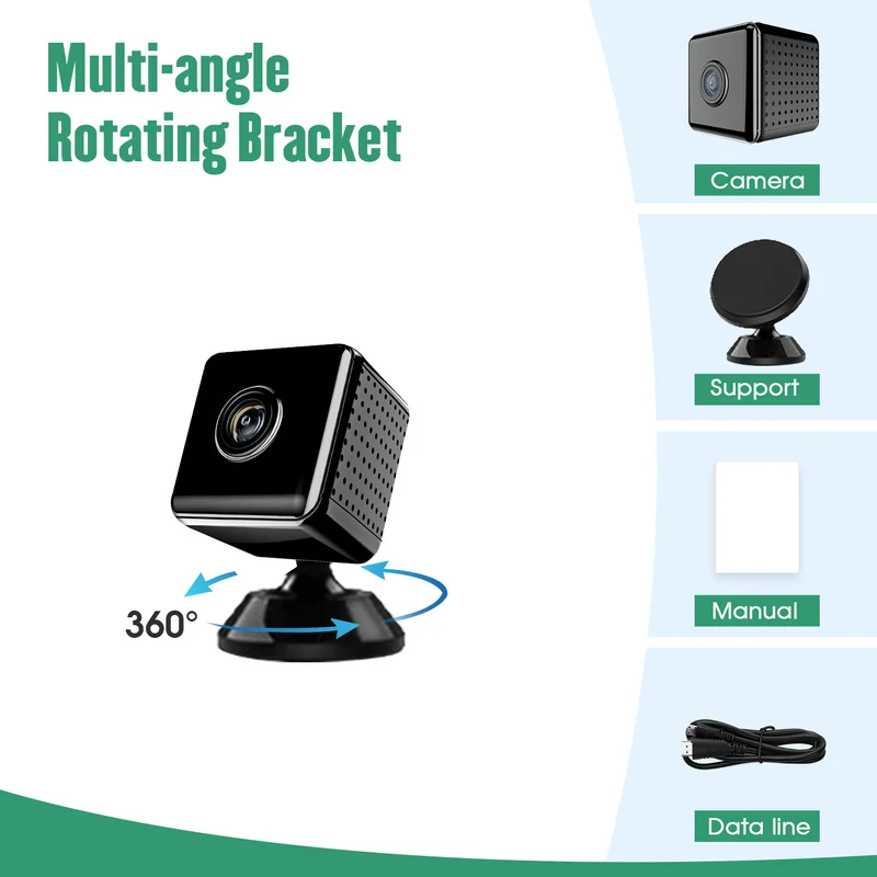 Беспроводная IP-камера W10 Full HD 1080P Wi-Fi датчик движения угол 90 градусов несколько