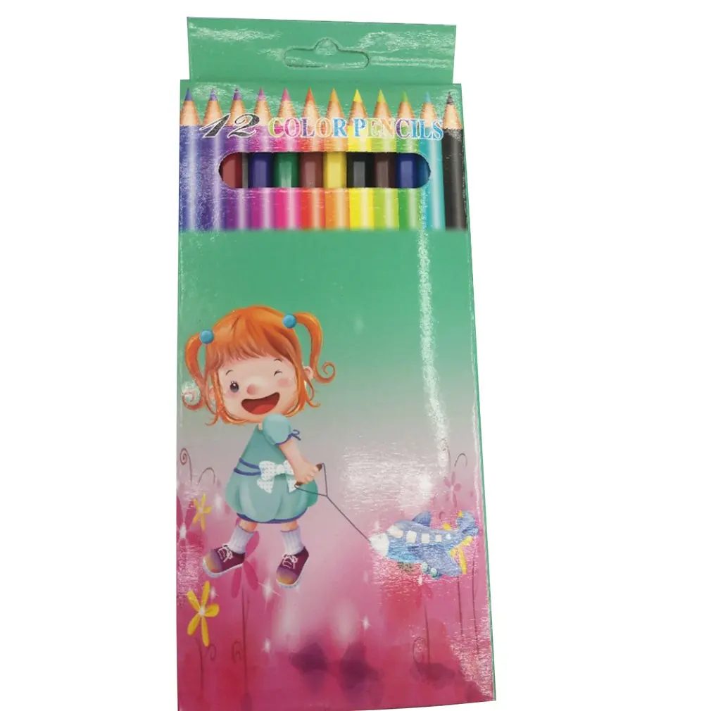 

12 Colores kawaii colored pencils lapices de dibujo lapiz lapis de cor watercolor coloring pencil for Kids Drawing art supplies