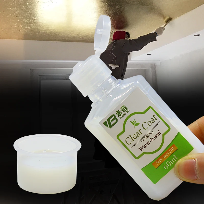 Прозрачное покрытие на водной основе 60 мл прозрачный лак защита золотых листьев