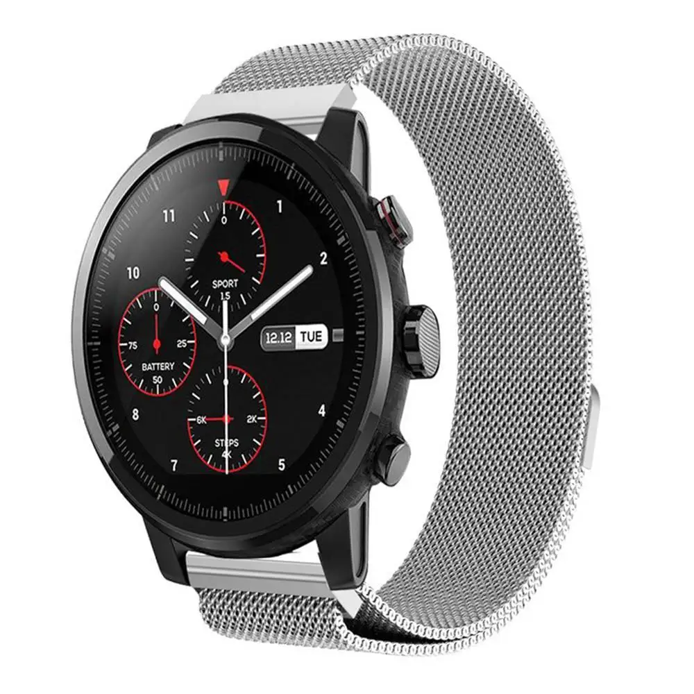 Ремешок для часов 22 мм Huami Amazfit Stratos 2/2S металлический ремешок Миланский магнитный