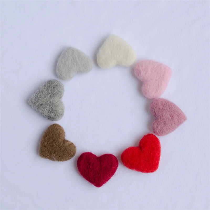 

Newborn Photography Props Heart Wool DIY Photography Props Accessories Photography Baby Studio Felt Love Heart 5pcs/set
