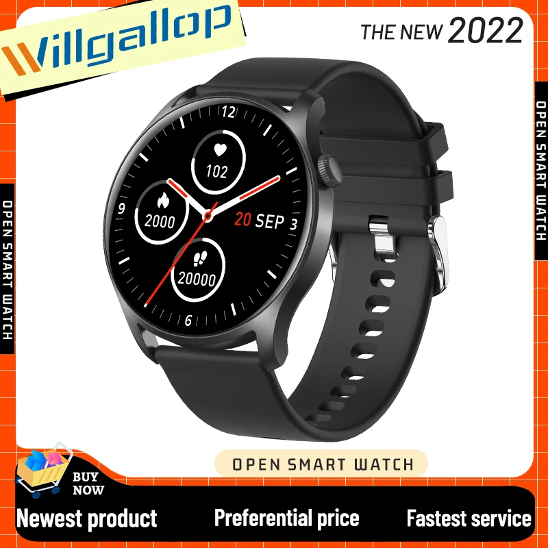 Willgallop 2022 KC08 Smart Watch Women Full Touch Screen Fitness Tracker IP67 Waterproof BT Smartwatch Men For Android ios Apple