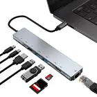 Док-станция 8 в 1, USB Type-C на 4K RJ45, USB 3,0, TF, PD