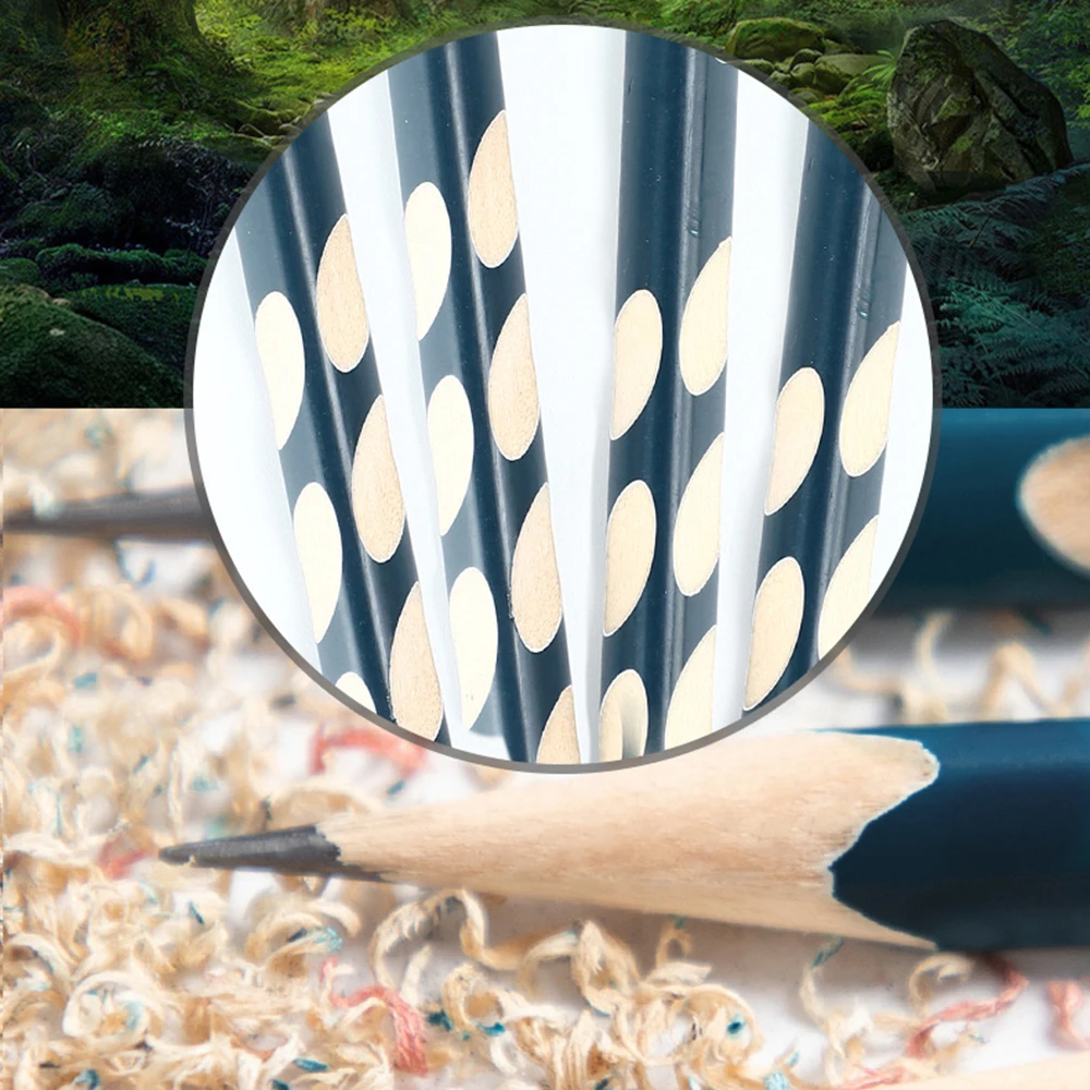 

1 Set HB Kawaii Wooden Lead Pencils Creative Hole Pencil For Kid Gifts School Office Supplies Novelty Stationery Correction Tool