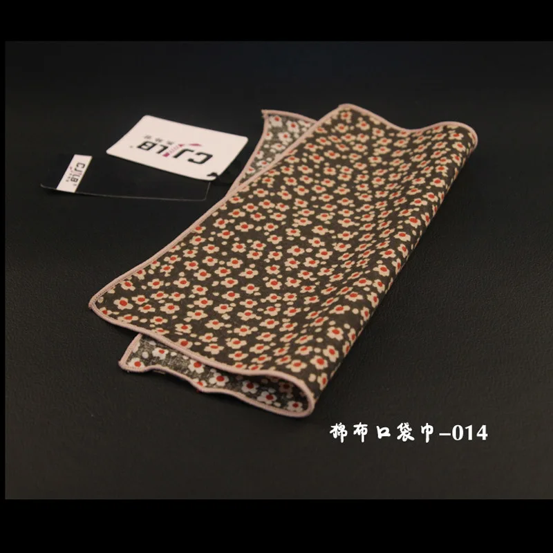 

Sitonjwly Mens Suits Floral Printed Hankerchief Scarves Vintage Cotton Hankies Men's Pocket Square Towels Custom LOGO