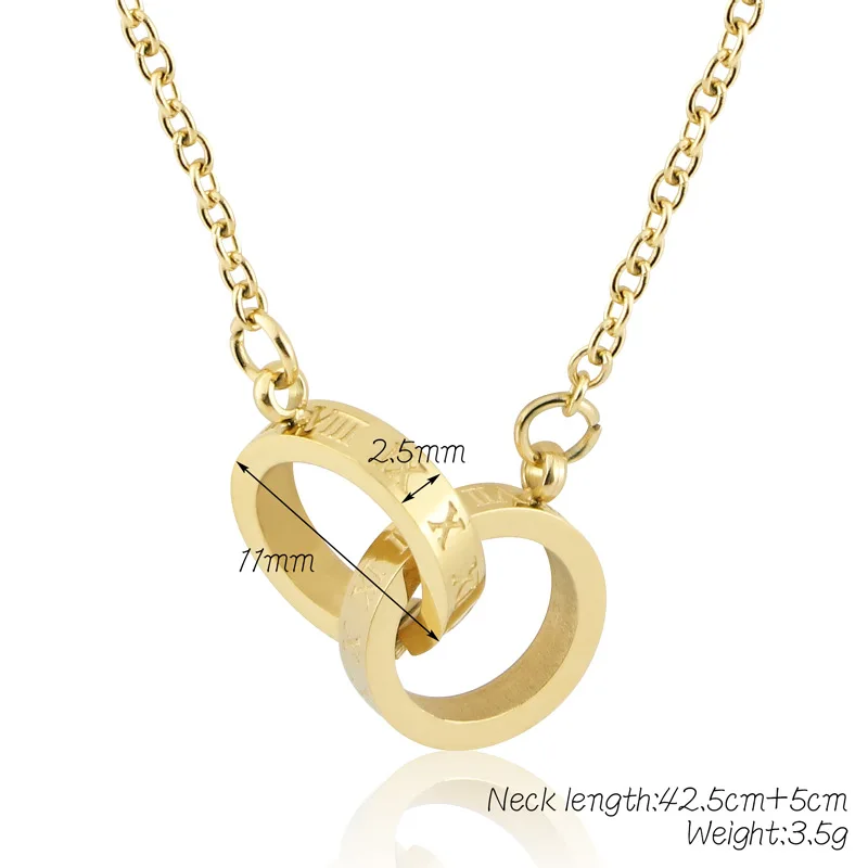 Лидер продаж новое модное двойное колье с римскими цифрами женское ожерелье для