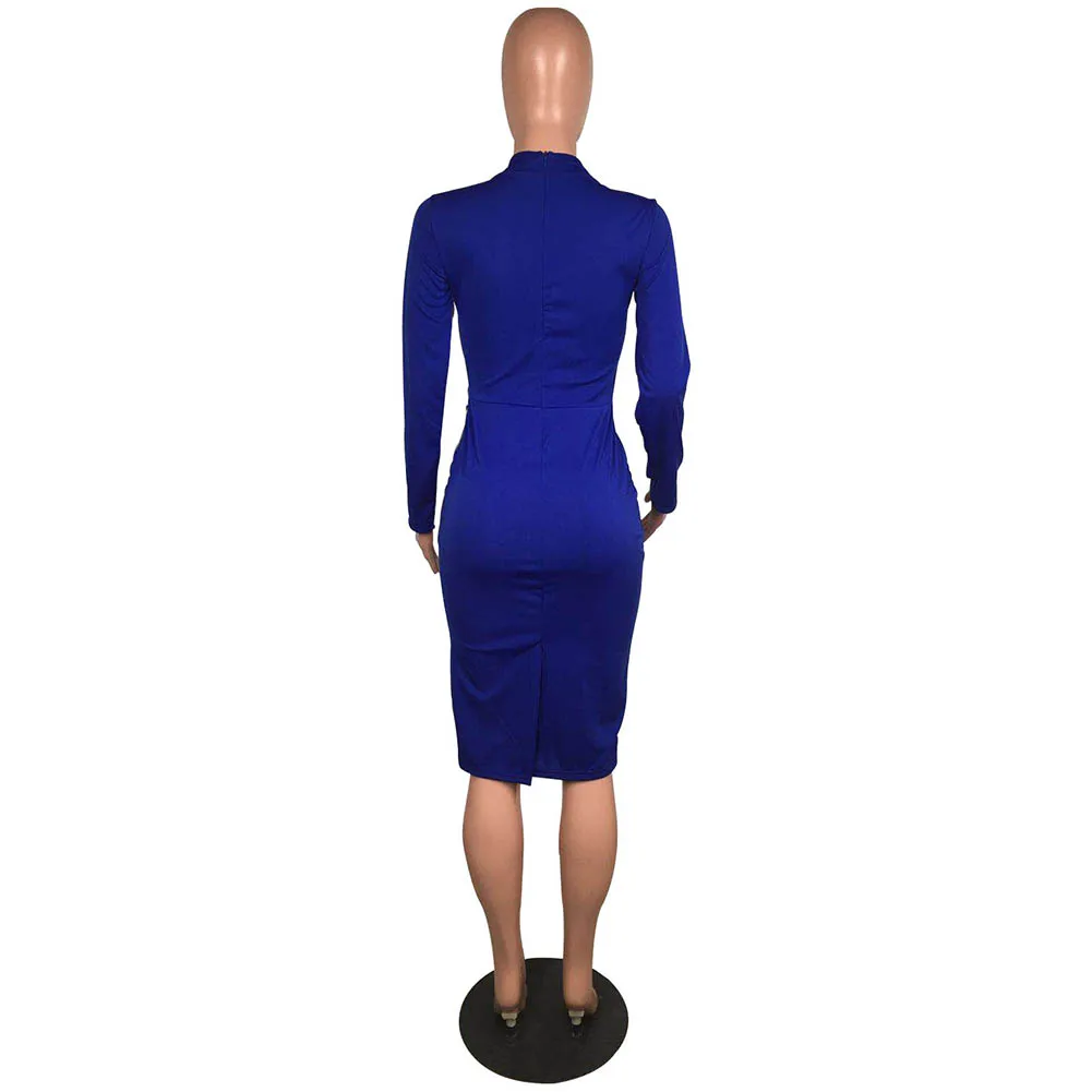 Сексуальное женское цветное платье в стиле пэчворк с ремнем длинным рукавом на