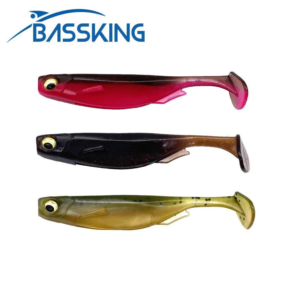 

BASSKING 72mm 3.4g Artificial Lures Soft Plastic Baits Pike Fishing Lure Leurre Shad Silicone Bait Paddle Tail Swimbait Wobblers